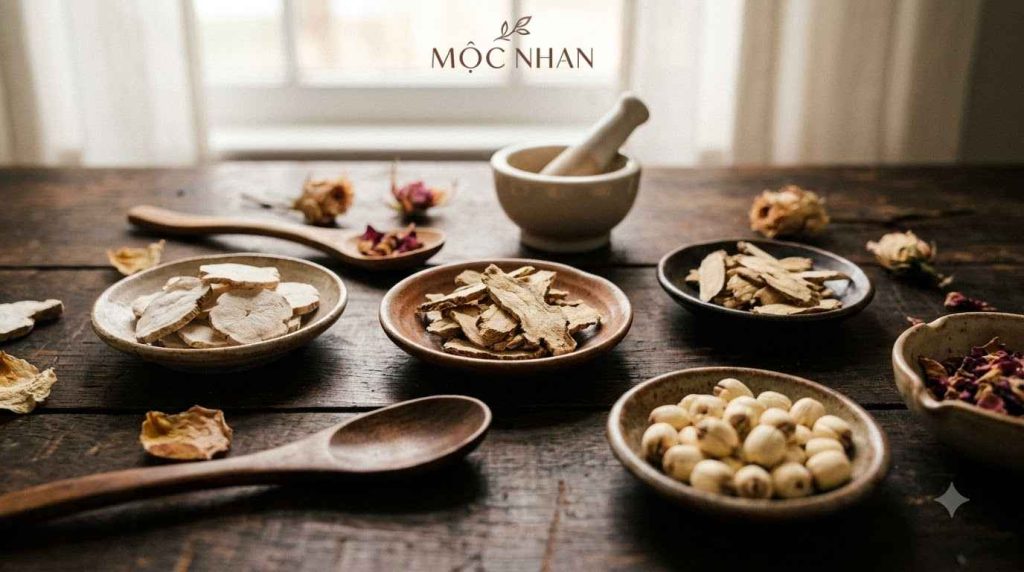 Các vị thuốc bắc làm trắng da.