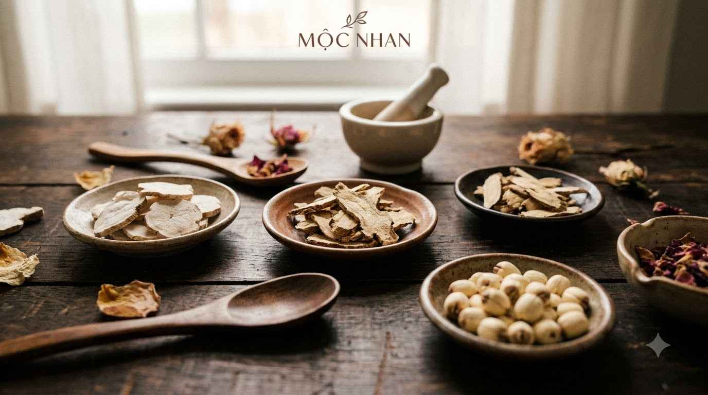 Các vị thuốc bắc làm trắng da.