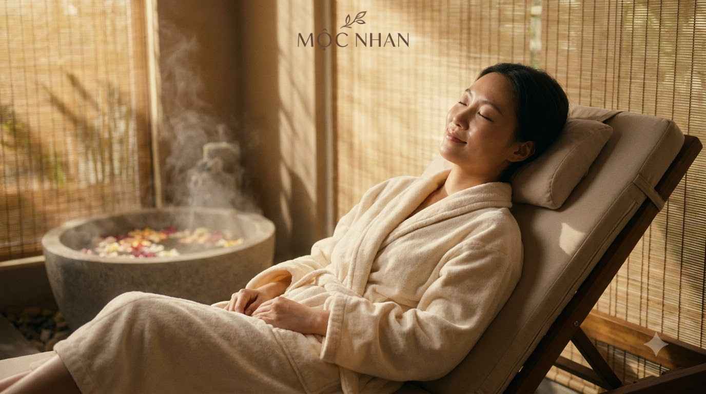Làn da mịn màng chuẩn spa.