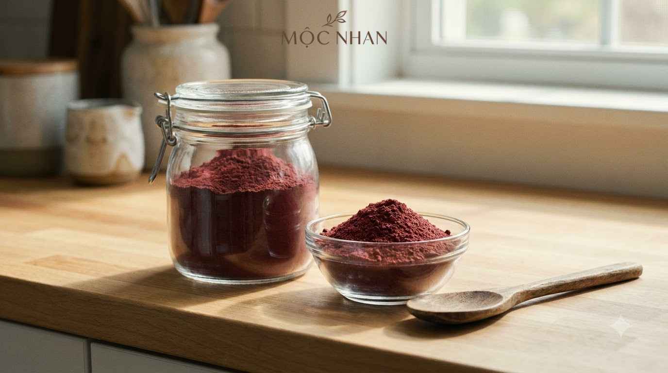 Bột đậu đỏ nguyên chất siêu mịn.