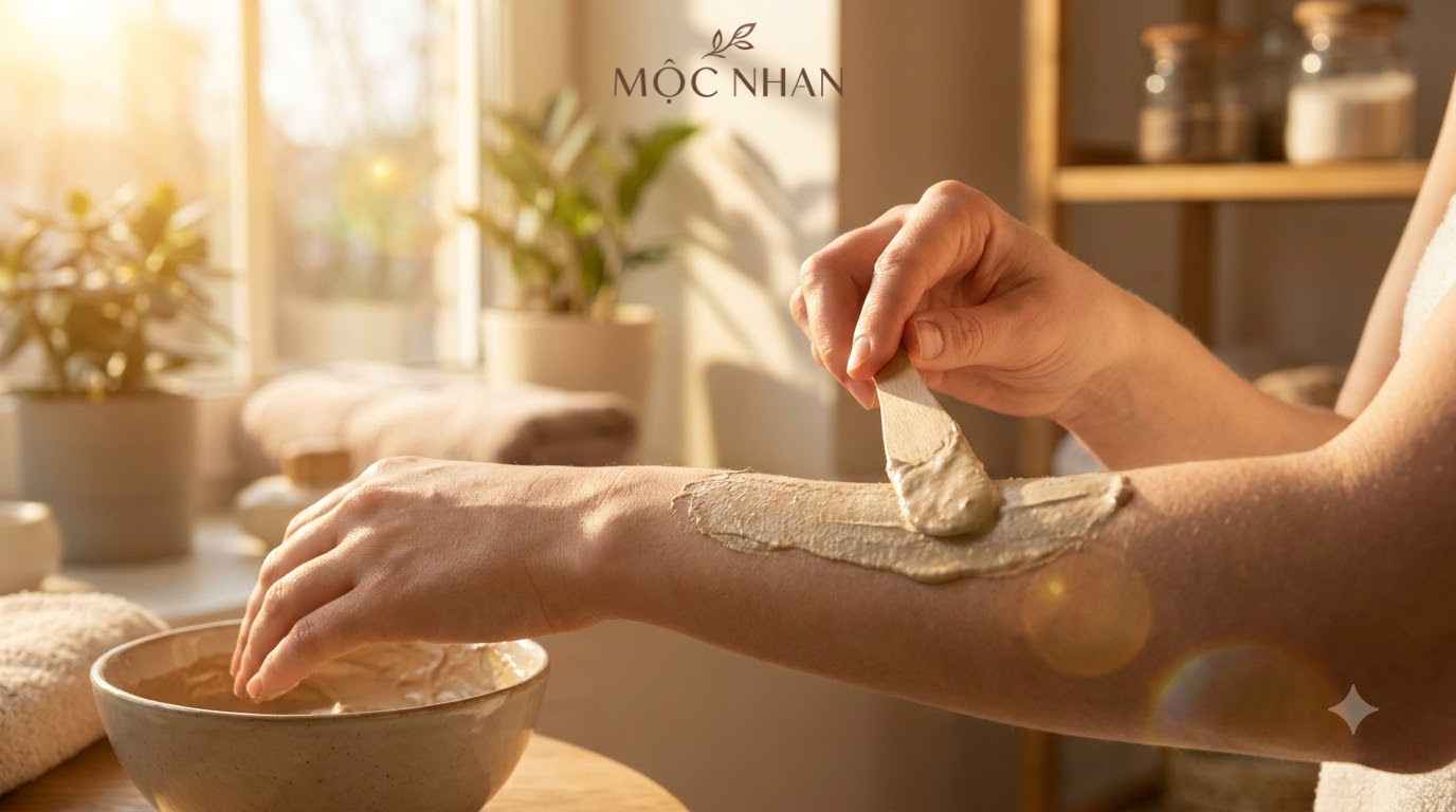 Hỗn hợp tắm trắng mịn màng.