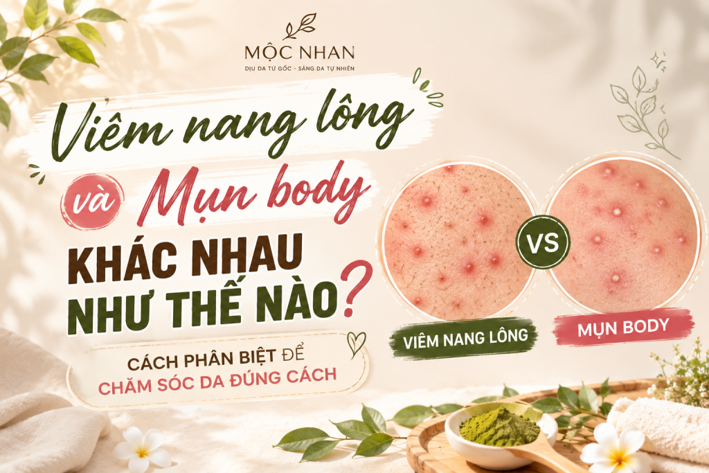 Viêm nang lông và mụn body khác nhau như thế nào?
